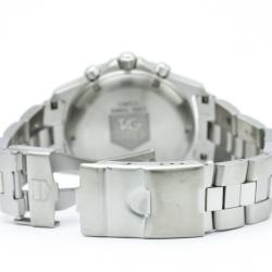 Pre Owned Tag Heuer Black Stainless Steel Exclusive Men's Wristwatch 39MM