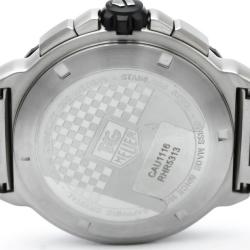 Pre Owned Tag Heuer Black Stainless Steel Formula 1 Chronograph Men's Wristwatch 42MM