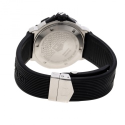 Pre Owned Tag Heuer Black Stainless Steel Formula 1 Grand Date Gulf Edition WAH1013 Men's Wristwatch 44 mm