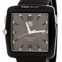Tag Heuer Grey Stainless Steel Professional Golf WAE1113 Men's Wristwatch 36 mm