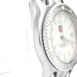 Pre Owned Tag Heuer White Stainless Steel S/EL Professional Men's Wristwatch 34MM