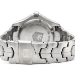 Pre Owned Tag Heuer Silver Stainless Steel Link Men's Wristwatch 39MM