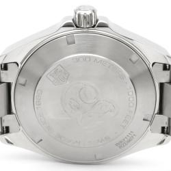 Pre Owned Tag Heuer Silver Stainless Steel Aquaracer Men's Wristwatch 40MM