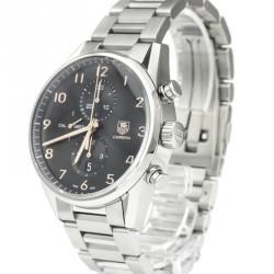 Pre Owned Tag Heuer Black Stainless Steel Carrera Calibre 1887 Men's Wristwatch 43MM