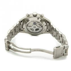 مملوكة مسبقًا Tag Heuer Silver Steel Carrera Open Case Automatic Men's Watch 43MM