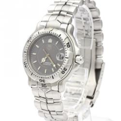 Pre Owned Tag Heuer Gray Stainless Steel 6000 Series Men's Wristwatch 35MM