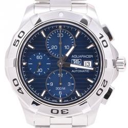 Tag Heuer Blue Stainless Steel Aquaracer Chrono CAP2112 Men's Wristwatch 43MM