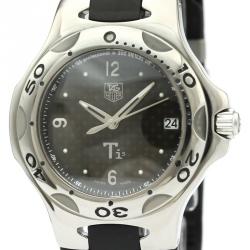 مملوكة مسبقًا Tag Heuer Black Stainless Steel and Rubber Kirium WL1180 Men's Wristwatch 36MM