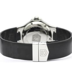 مملوكة مسبقًا Tag Heuer Black Stainless Steel and Rubber Kirium WL1180 Men's Wristwatch 36MM