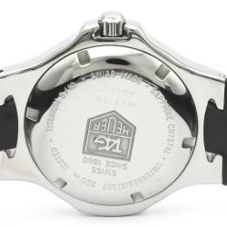 مملوكة مسبقًا Tag Heuer Black Stainless Steel and Rubber Kirium WL1180 Men's Wristwatch 36MM