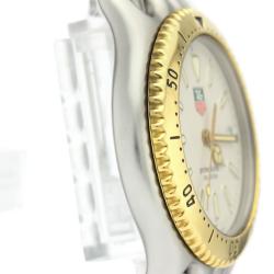 Pre Owned Tag Heuer Gray 18K Yellow Gold Plated Stainless Steel Sel Professional 200M S95.813 Men's Wristwatch 34 MM