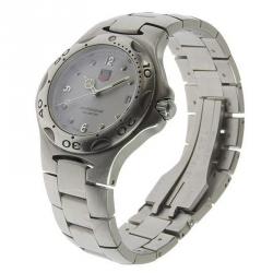 Pre Owned Tag Heuer White Stainless Steel Kirium WL1110 Men's Wristwatch 41 MM