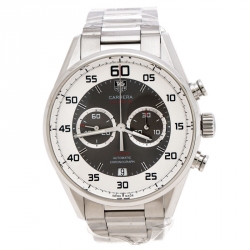 Tag Heuer Grey Stainless Steel Carrera Calibre 36 Flyback CAR2B11.BA0799 Men's Wristwatch 43 mm