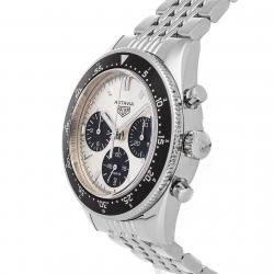 مملوكة مسبقًا Tag Heuer Black/White Stainless Steel Heuer Heritage "Jack Heauer Limited Edition" CBE2111.BA0687 Men's Wristwatch 42 MM