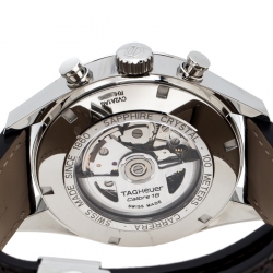 مملوكة مسبقًا ساعة يد نسائية تاغ هيوير كاريرا كاليبر 16 CV2A1AC  ستانلس ستيل بيضاء فضية 43مم