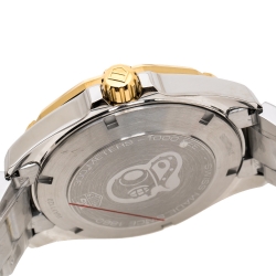 Tag Heuer Silver Opaline Two-Tone Stainless Steel Aquaracer WAY1120.BB0930 Men's Wristwatch 40.50 mm