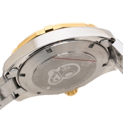 Tag Heuer Silver Opaline Two-Tone Stainless Steel Aquaracer WAY1120.BB0930 Men's Wristwatch 40.50 mm