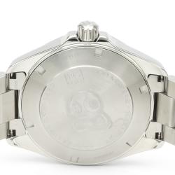 Pre Owned Tag Heuer Silver Stainless Steel Aquaracer Quartz WAY1111 Men's Wristwatch 40 MM
