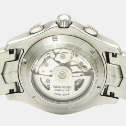 Pre Owned Tag Heuer MOP Stainless Steel Link Chronograph Moon Pearl Limited CJF211M Men's Wristwatch 42 MM