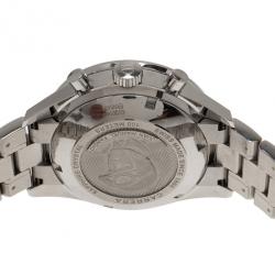 Pre Owned Tag Heuer Black Stainless Steel Carrera Men's Wristwatch 41MM