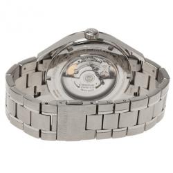 مملوكة مسبقًا Tag Heuer White Stainless Steel Caliber 5 Carrera Men's Wristwatch 42MM