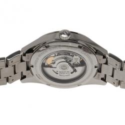 مملوكة مسبقًا Tag Heuer White Stainless Steel Caliber 5 Carrera Men's Wristwatch 42MM