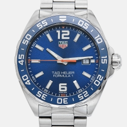 Tag Heuer Blue Stainless Steel Formula 1 WAZ1010.BA0842 Men's Wristwatch 43 mm