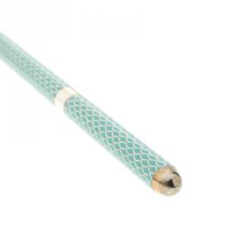 Pre Owned Tiffany & Co. Blue Lacquer Silver Ballpoint Purse Pen