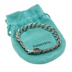 Pre Owned Tiffany & Co. Silver Curb Link Bracelet