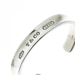 Pre Owned Tiffany & Co. 1837 Silver Open Cuff Bracelet 