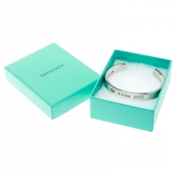 Pre Owned Tiffany & Co. 1837 Silver Open Cuff Bracelet 