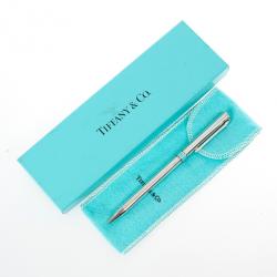مملوكة مسبقًا Tiffany & Co. T-Clip Sterling Silver with Tiffany Blue Accent Ballpoint Pen