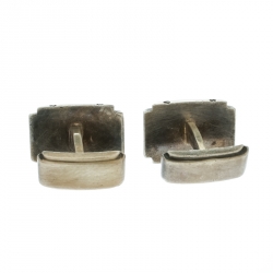 Pre Owned Tiffany & Co. Metropolis Silver Cufflinks