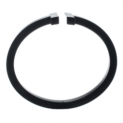 Pre Owned Tiffany & Co. T Square Black Tone Stainless Steel Bracelet