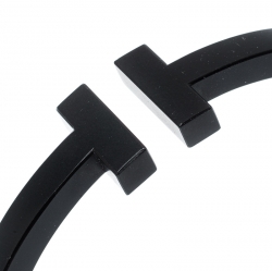 Pre Owned Tiffany & Co. T Square Black Tone Stainless Steel Bracelet