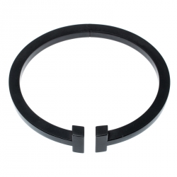 Pre Owned Tiffany & Co. T Square Black Tone Stainless Steel Bracelet