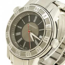 Pre Owned Tiffany & Co. Grey Stainless Steel Mark T-57 Quartz Men's Wristwatch 42 mm
