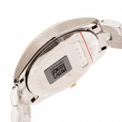 Tissot Silver White Two-Tone Stainless Steel PR100 Men's Wristwatch 39 mm