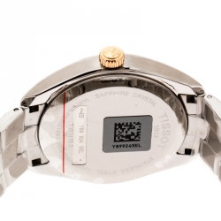 Tissot Silver White Two-Tone Stainless Steel PR100 Men's Wristwatch 39 mm
