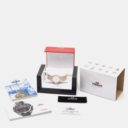 Pre Owned Tissot White Two-Tone Stainless Steel T-Classic Automatics III T065.407.22.031.00 Men's Wristwatch 39 mm