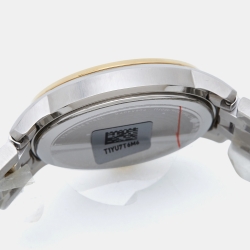 Pre Owned Tissot White Two-Tone Stainless Steel T-Classic Automatics III T065.407.22.031.00 Men's Wristwatch 39 mm