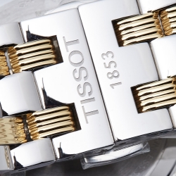 Pre Owned Tissot White Two-Tone Stainless Steel T-Classic Automatics III T065.407.22.031.00 Men's Wristwatch 39 mm