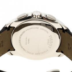 Tissot Black Stainless Steel Chronograph Couturier T0356617A Men's Wristwatch 42 mm