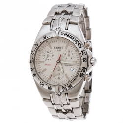 Pre Owned Tissot Grey Stainless Steel PR200 P162/262 Chronograph Men's Wristwatch 38 mm