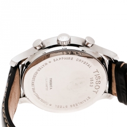 Tissot Black Stainless Steel Tradition T063617A Chronograph Men's Wristwatch 42 mm