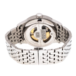 Tissot Silver White Stainless Steel T-Classic Le Locle T41.1.423.33 Men's Wristwatch 39 mm