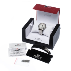 Tissot Silver White Stainless Steel T-Classic Le Locle T41.1.423.33 Men's Wristwatch 39 mm
