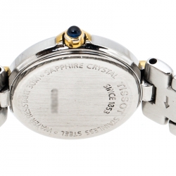 Tissot White Two-Tone Stainless Steel Classic G226/326 Women's Wristwatch 24 mm