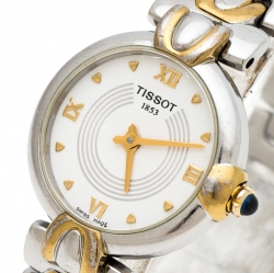 Tissot White Two-Tone Stainless Steel Classic G226/326 Women's Wristwatch 24 mm