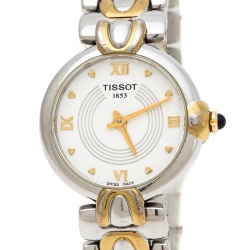 Tissot White Two-Tone Stainless Steel Classic G226/326 Women's Wristwatch 24 mm